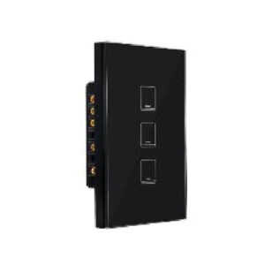 Interruptor Pared Táctil Negro 3 Cargas Sin Neutral - Imagen 1