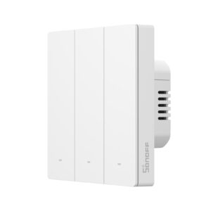 Interruptor Triple Pared Pulso M5-80-3C BLANCO Smart WiFi SONOFF - Imagen 2