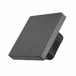 Interruptor Triple Pared Pulso M5-80-3C GRIS Smart WiFi SONOFF - Imagen 1